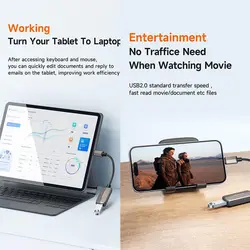 او تی جی آیفون مناسب هارد اکسترنال Mcdodo 2 in 1 Convertor - اورجیلند