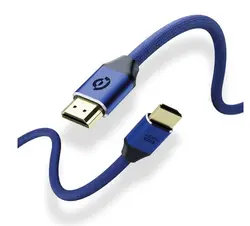 کابل اچ دی ام آی 8K پاورولوژی Powerology 8K HDMI Braided Cable 24K Gold Plated Connector - اورجیلند