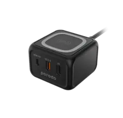 هاب شارژر رومیزی پرودو Porodo Desktop Charger with Wireless Charger - اورجیلند