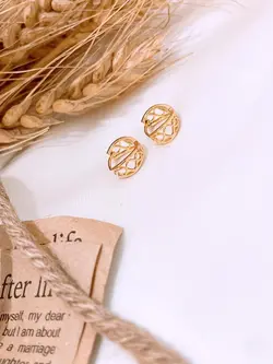 گوشواره حلقه ای مشبک - G1003