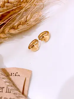 گوشواره حلقه ای  طرح قلب - G1005