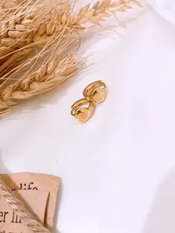 گوشواره حلقه ای  طرح قلب - G1005