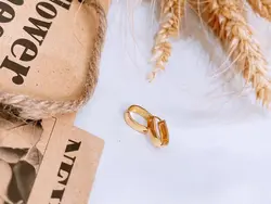 گوشواره حلقه ای بیضی پهن - G1016