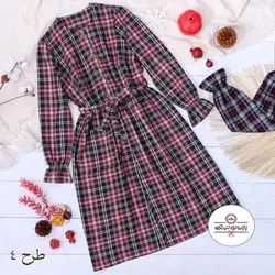 0172 - مانتو عروسکی چهارخونه