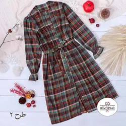 0172 - مانتو عروسکی چهارخونه