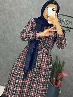 0172 - مانتو عروسکی چهارخونه