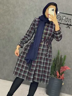 0172 - مانتو عروسکی چهارخونه