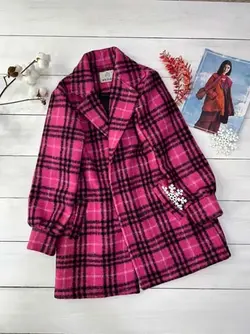 0181 - پالتو چهارخونه عروسکی