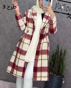 0203-پالتو فوتر پشمی چهارخونه