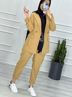 0276_ کت شلوار مام استایل موکا