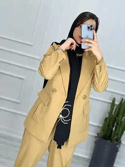 0276_ کت شلوار مام استایل موکا