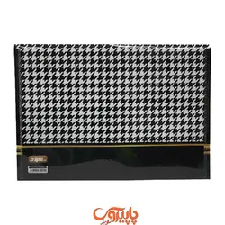 پوشه دکمه دار کلاسیک A4 گرافیکی زمینه مشکی