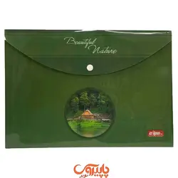 پوشه دکمه دار کلاسیک A4 منظره جنگل