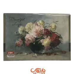 پوشه دکمه دار کلاسیک A4 گلدون گل سبز