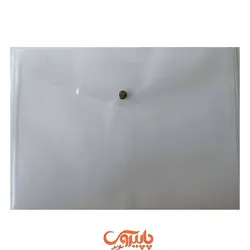 پوشه دکمه دار کمل A4 سفید شفاف