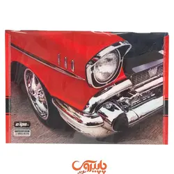 پوشه دکمه دار کلاسیک A4 ماشین قرمز