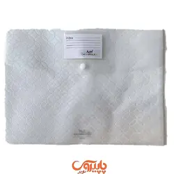 پوشه دکمه دار نگین برجسته A4 سفید