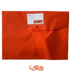 پوشه دکمه دار نگین برجسته A4 نارنچی