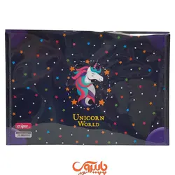 پوشه دکمه دار یونیکورن A4 سرمه ای ستاره دار