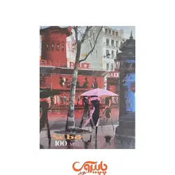 دفتر 100 جلد سخت ته دوخت سیبو طرح  گرافیکی چتر صورتی کد 16 *