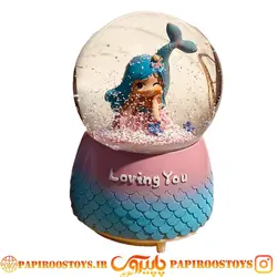 گوی موزیکال پمپی بزرگ پری دریایی صورتی