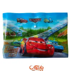 پوشه دکمه دار طرحدار دیزنی A4 ماشین زمینه ابی