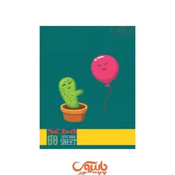 دفتر 80 خط دار سیمی جلد دار سیبو طرح کاکتوس کد 11