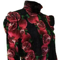 شومیز یلدایی زنانه طرح انار - فروشگاه پوشاک پاپیون شومیز یلدایی زنانه طرح انار