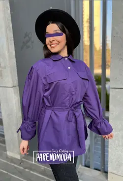 شوميز مانتويی جلو بسته