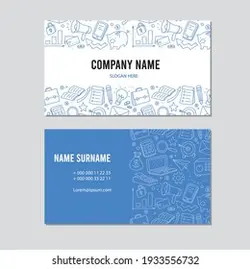 Hand drawn visit card of business and finance elements, coin, calculator, piggy. Doodle sketch style. Business element drawn by digital pen. Illustration for finance company business card template | کارت بازدید از عناصر تجاری و امور مالی ، سکه ، ماشین حساب ، خوک.سبک طرح دودل.عنصر تجاری که توسط قلم دیجیتال ترسیم شده است.تصویر برای الگوی کارت ویزیت شرکت مالی – آکادمی پرنیان طرح