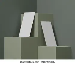 Business cards mockup on the podium, copy space for your design, 3d rendering studio | کارت ویزیت در تریبون ، فضا را برای طراحی خود کپی کنید ، استودیوی رندر سه بعدی – آکادمی پرنیان طرح