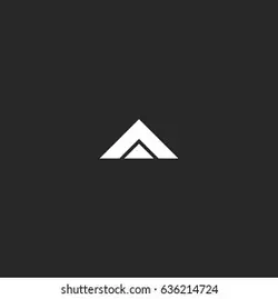 Letter A logo mockup, black and white two triangles geometric shape, design element business card emblem identity template, delta icon | نامه یک آرم مدل ، سیاه و سفید دو مثلث هندسی شکل هندسی ، الگوی هویت نماد کارت ویزیت عناصر طراحی ، نماد دلتا – آکادمی پرنیان طرح