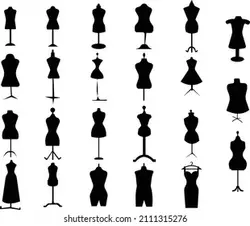 mannequine hand drawn icon logo vector on white isolated background | وکتور آرم نماد دست مانکن در پس زمینه جدا شده سفید – آکادمی پرنیان طرح