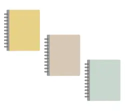 پوشه دفتر یادداشت باند دیسکی بسته پوشش‌های رنگی پاستلی | موکاپ