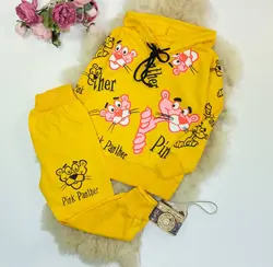 هودی شلوار پلنگ صورتی