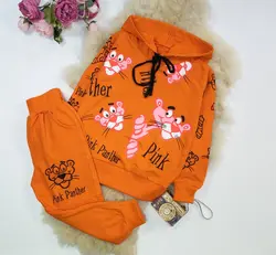 هودی شلوار پلنگ صورتی