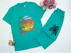 تیشرت شلوارک پسرانه طرح هاوایی