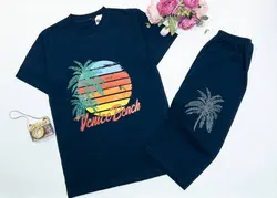 تیشرت شلوارک پسرانه طرح هاوایی