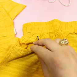 بلوز شلوارک یقه کوبایی