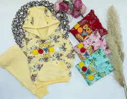 هودی شلوار دخترانه گلی