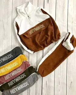 ست اسپرت مخمل کبریتی