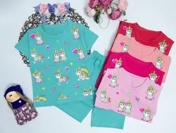 تیشرت شلوارک یونیکورن و قلب