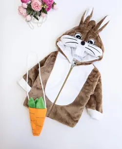 سویشرت تدی خرگوشی با کیف هویجی