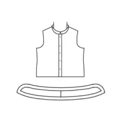 الگوی چاپ شده یقه فرنچ