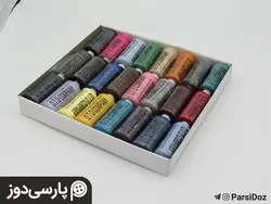 پک قرقره نخ اورجینال ۲۴ رنگ