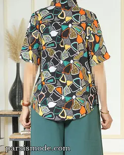 شومیز  طرح دار مداد رنگی ( 267256)