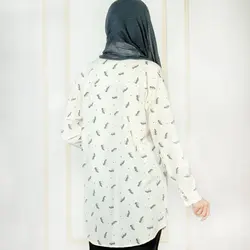 مانتو لینن یقه مردانه 2 جیب لیدی کد 227239