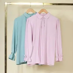 شومیز کرپ الیزه یقه ب ب کد 968128