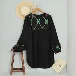 تونیک مشکی سینه خامه دوزی ابروبادی 957184