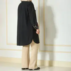 تونیک مشکی سینه خامه دوزی ابروبادی 957184